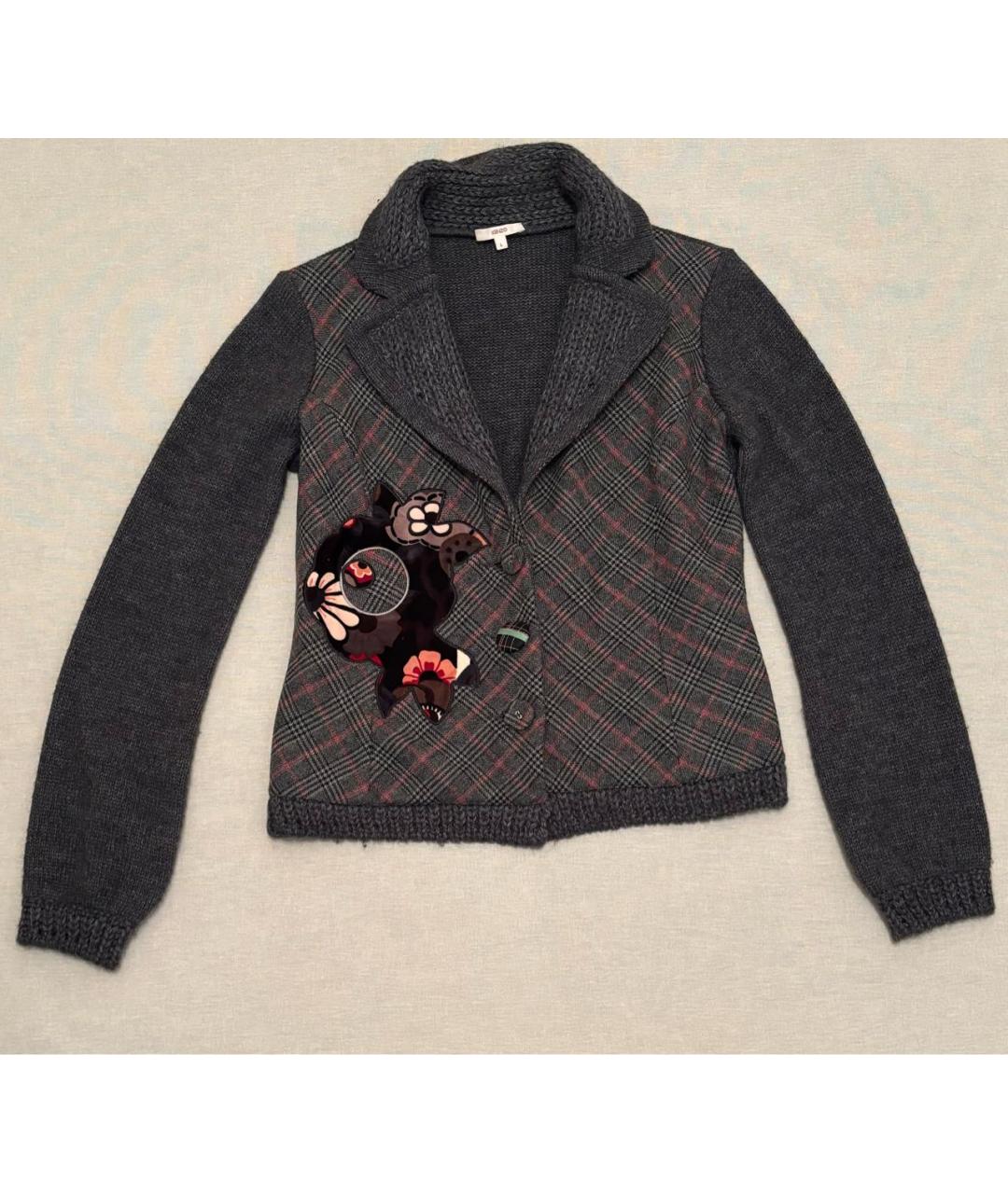 KENZO Серый жакет/пиджак, фото 9