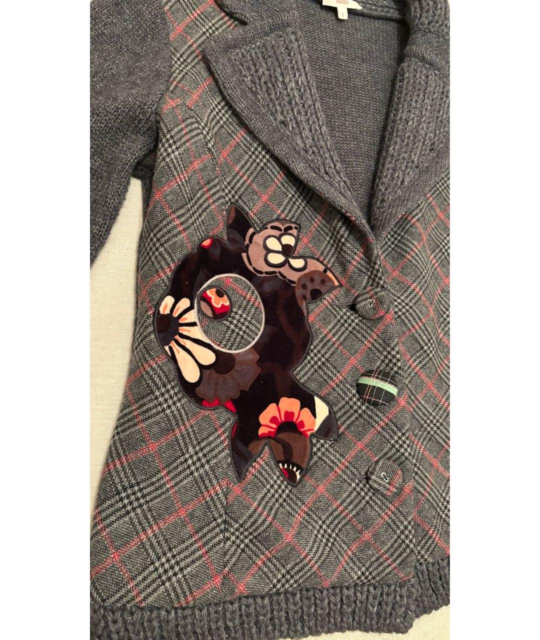 KENZO Серый жакет/пиджак, фото 3