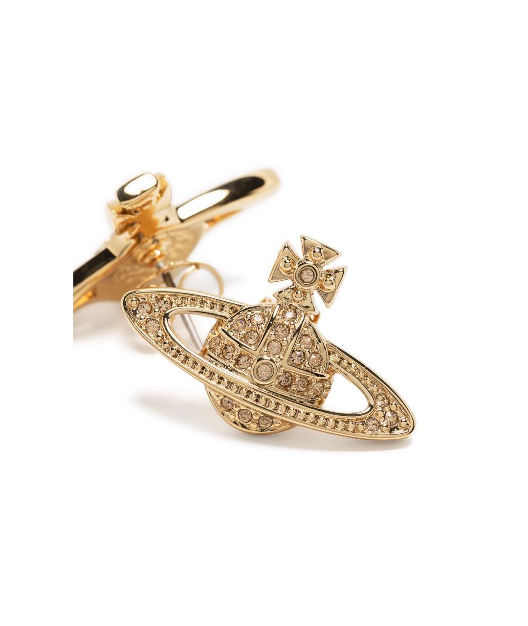 VIVIENNE WESTWOOD Золотые латунные серьги, фото 3