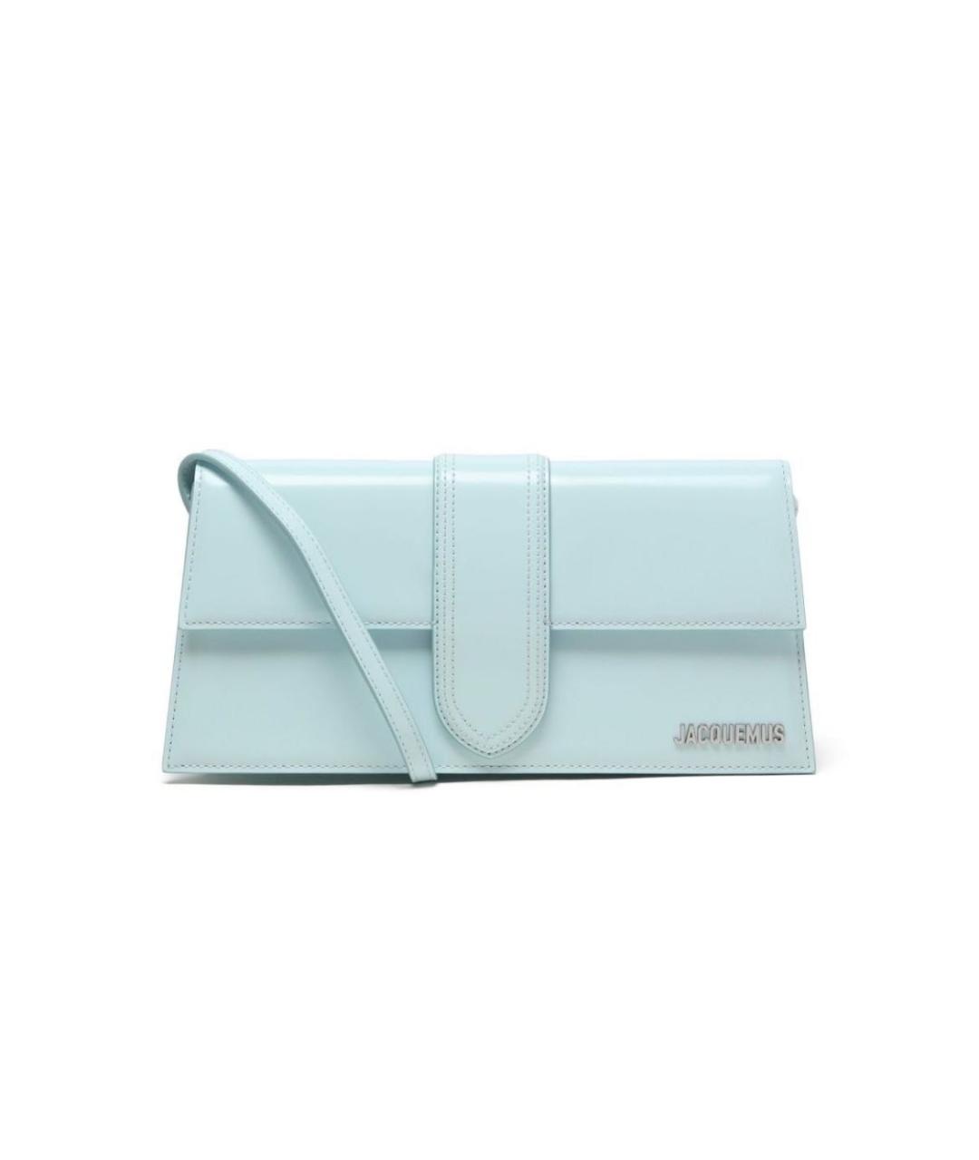 JACQUEMUS Голубая кожаная сумка через плечо, фото 1