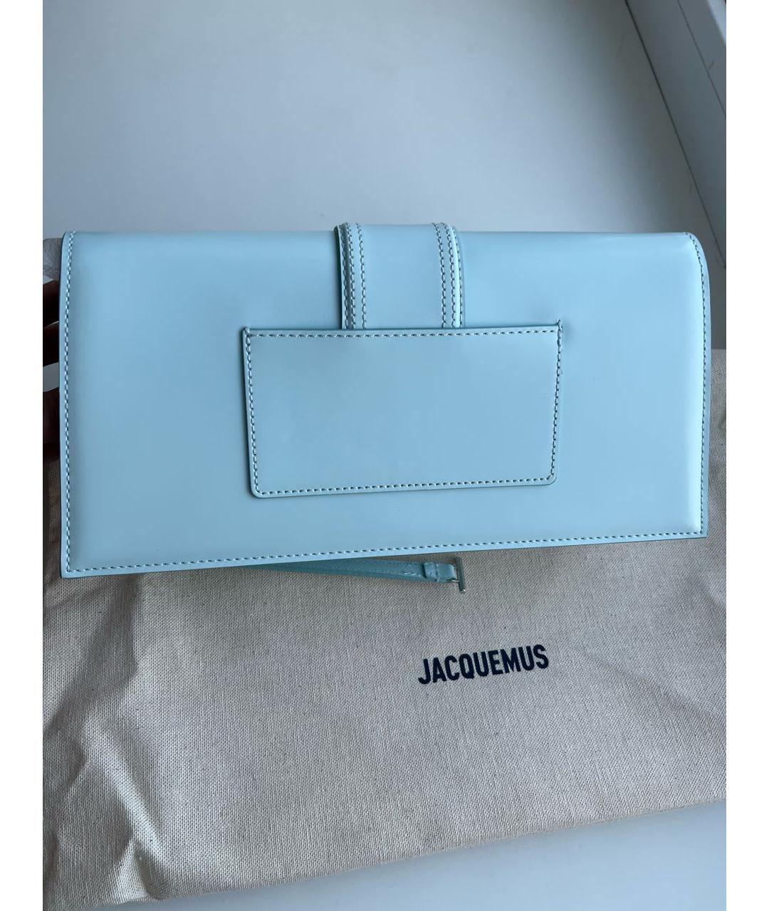 JACQUEMUS Голубая кожаная сумка через плечо, фото 4