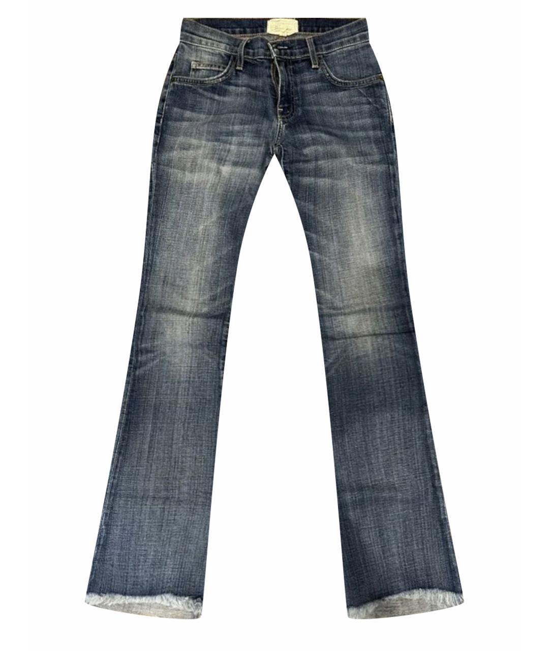 CURRENT/ELLIOTT Голубые хлопковые джинсы клеш, фото 1