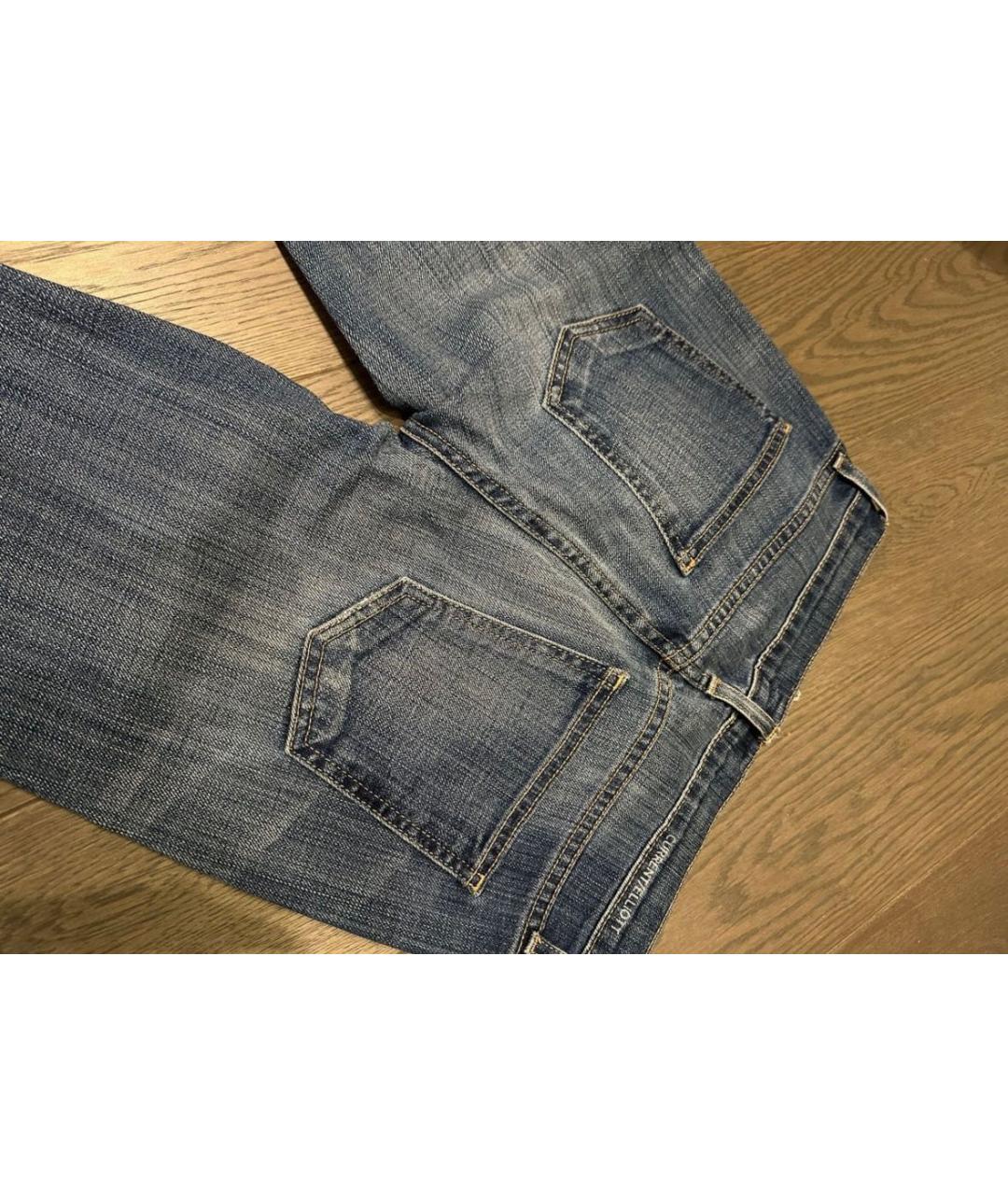 CURRENT/ELLIOTT Голубые хлопковые джинсы клеш, фото 4