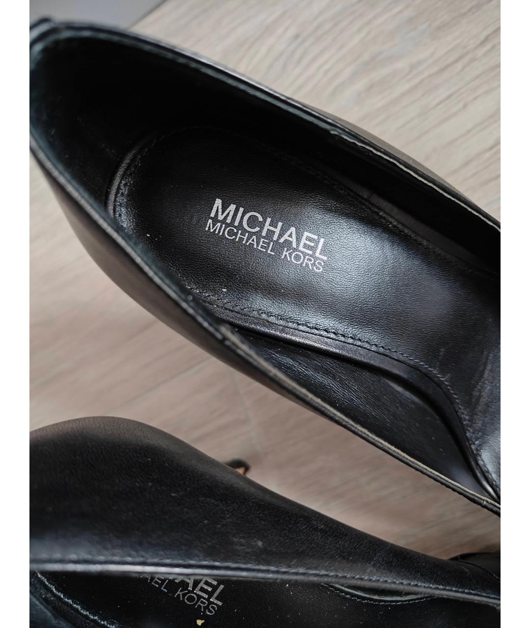 MICHAEL MICHAEL KORS Черные кожаные туфли, фото 6