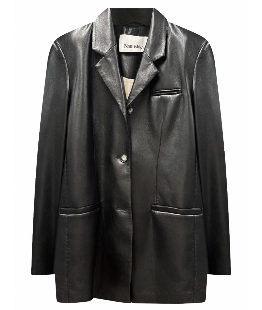 NANUSHKA Черный полиэстеровый жакет/пиджак, фото 1