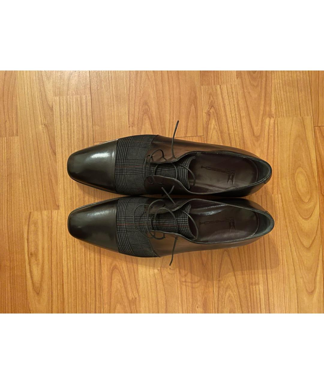 MORESCHI Черные кожаные туфли, фото 3