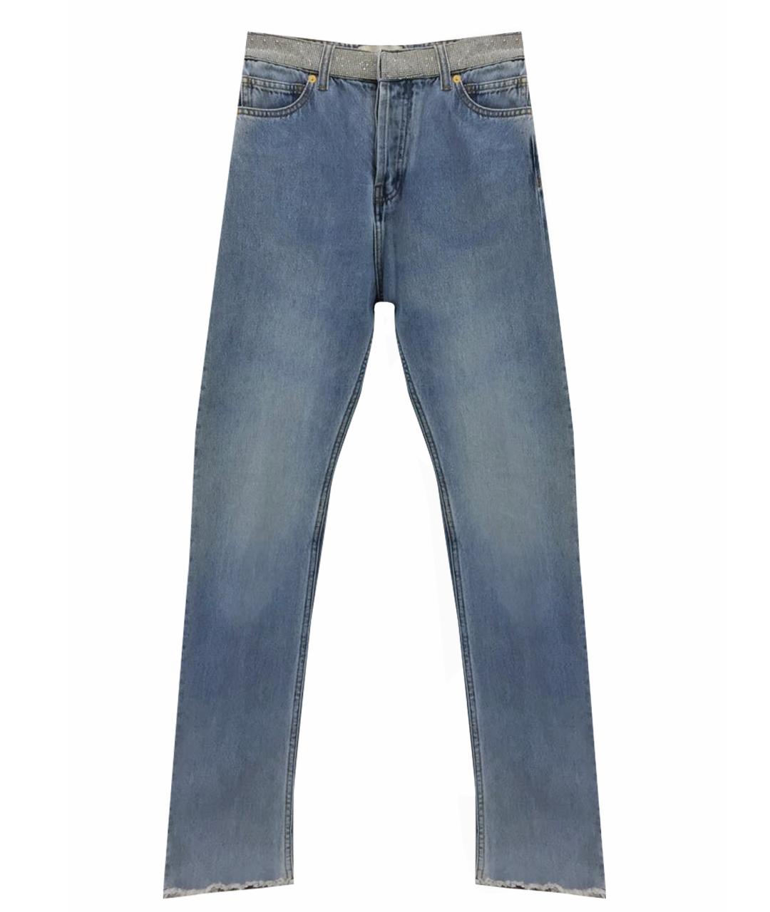 ALEXANDRE VAUTHIER Голубые хлопковые прямые джинсы, фото 1