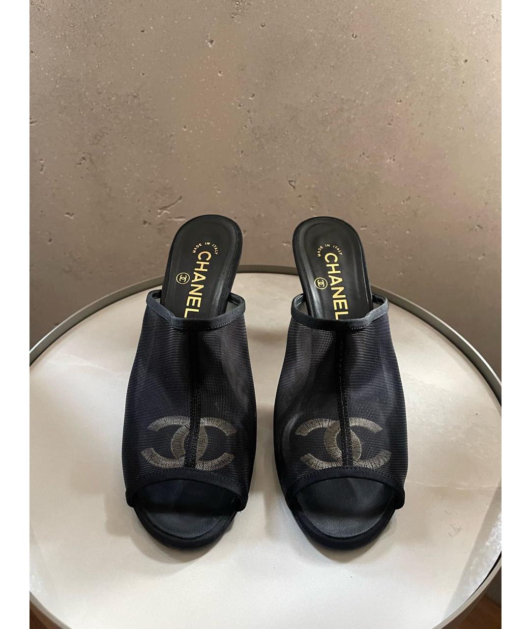 CHANEL PRE-OWNED Черные мюли, фото 6