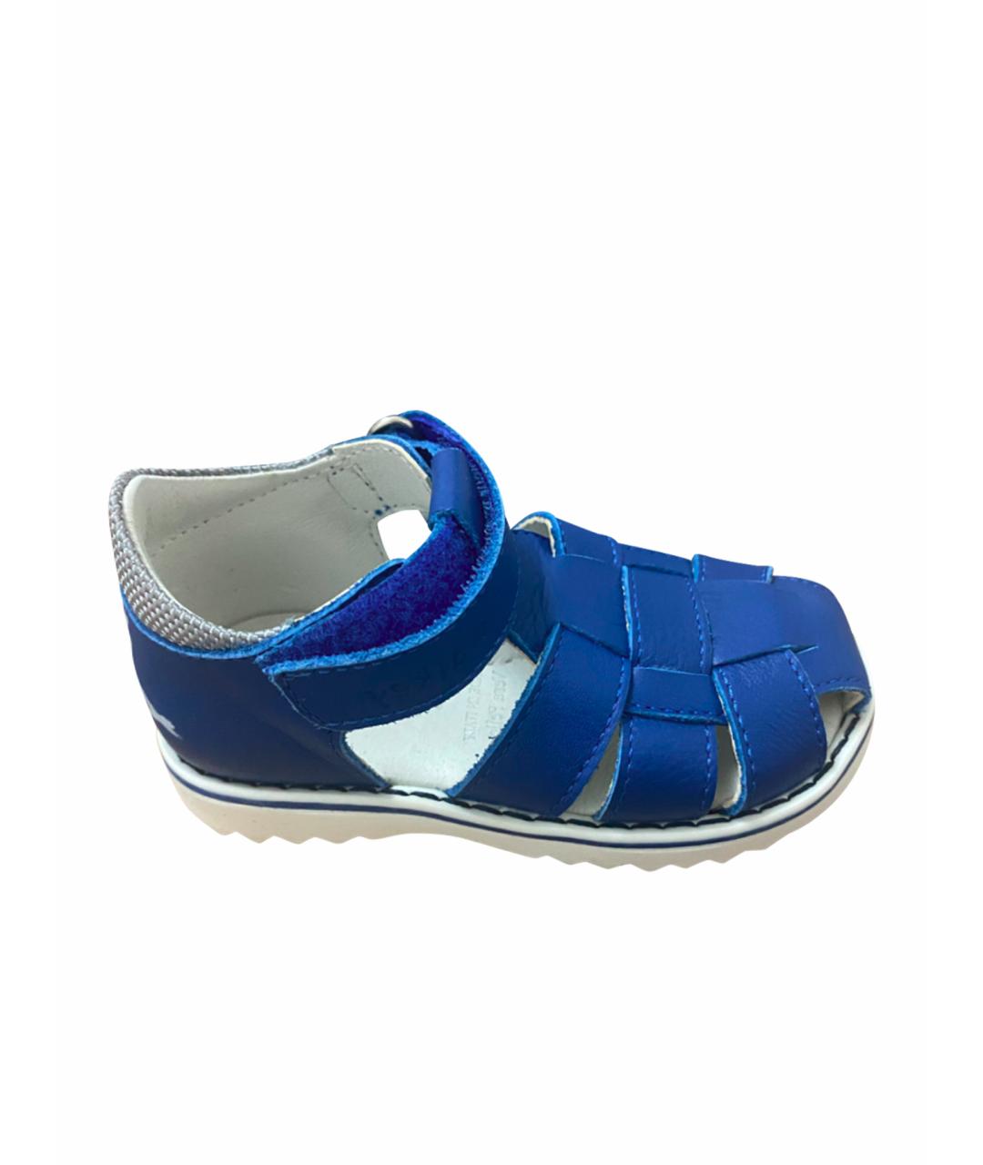 WALKEY Синие кожаные сандалии и шлепанцы, фото 1