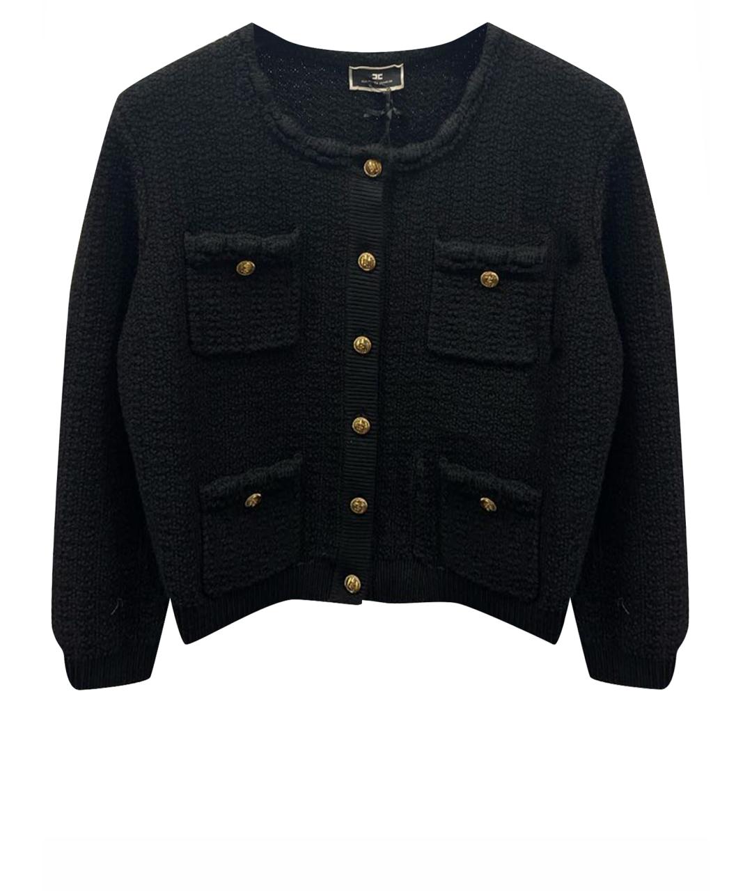 ELISABETTA FRANCHI Черный полиэстеровый жакет/пиджак, фото 1