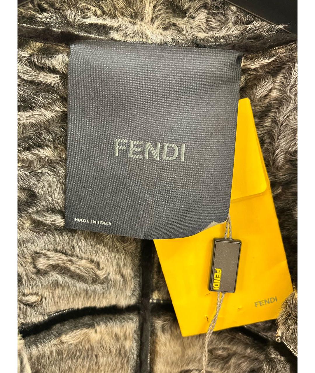 FENDI Белая меховая дубленка, фото 4