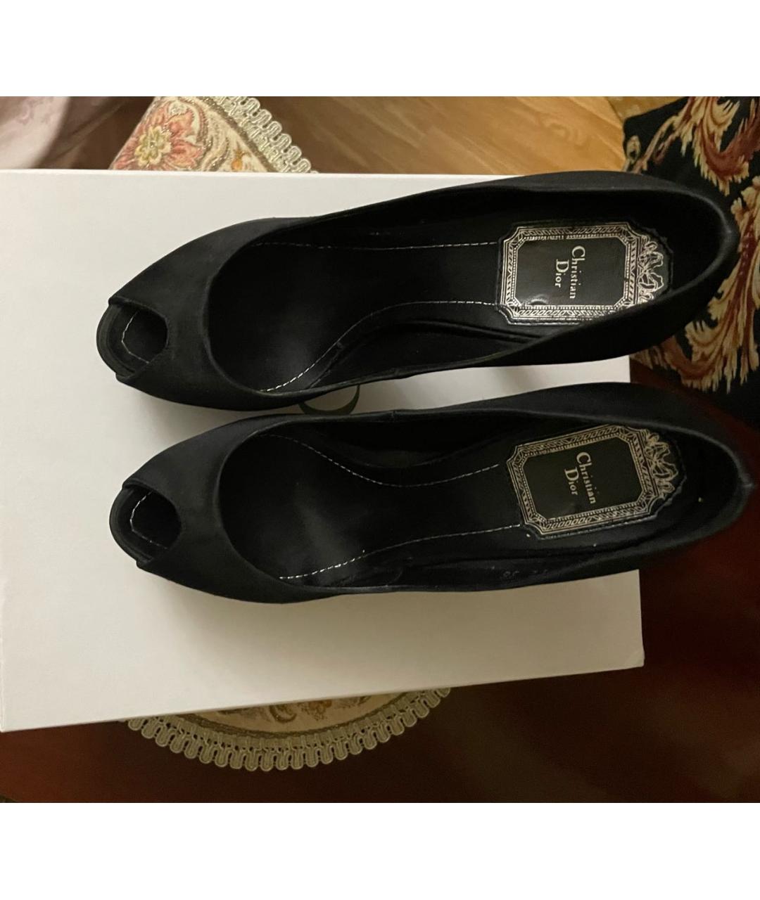 CHRISTIAN DIOR PRE-OWNED Черные текстильные туфли, фото 2