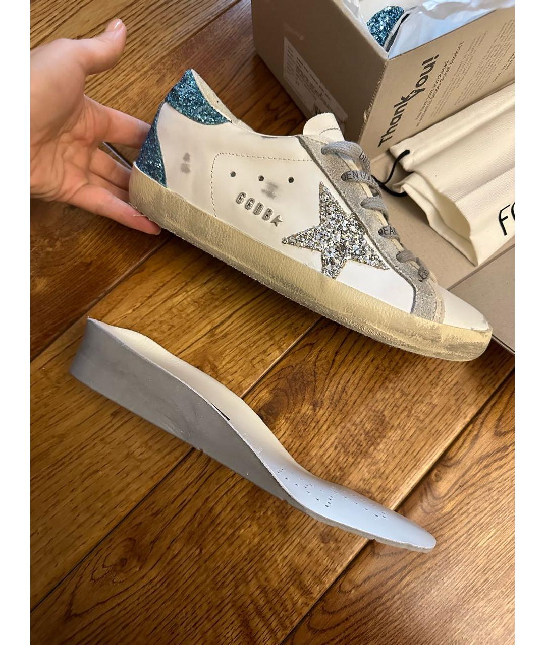 GOLDEN GOOSE DELUXE BRAND Белые кожаные кеды, фото 4