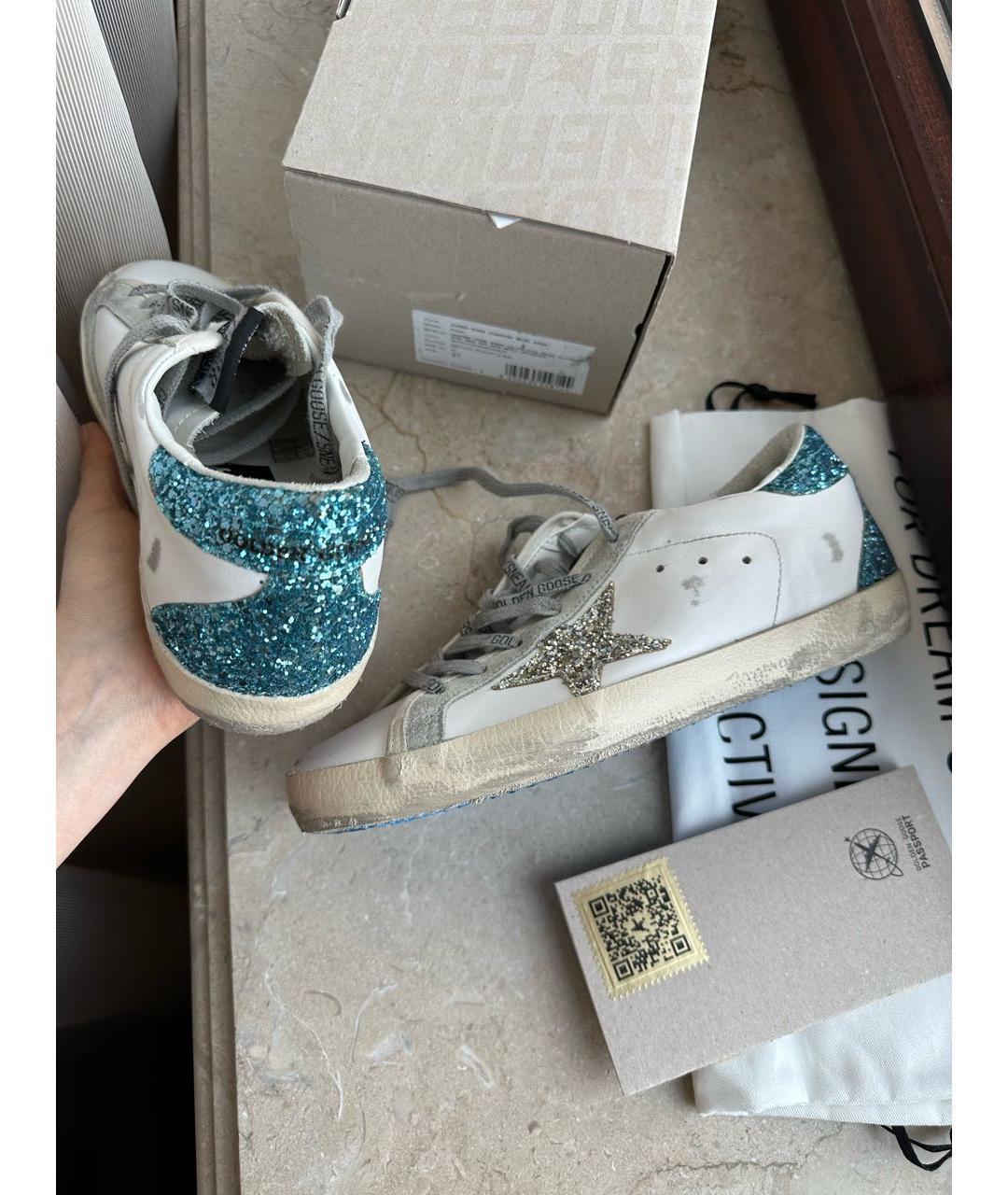GOLDEN GOOSE DELUXE BRAND Белые кожаные кеды, фото 3