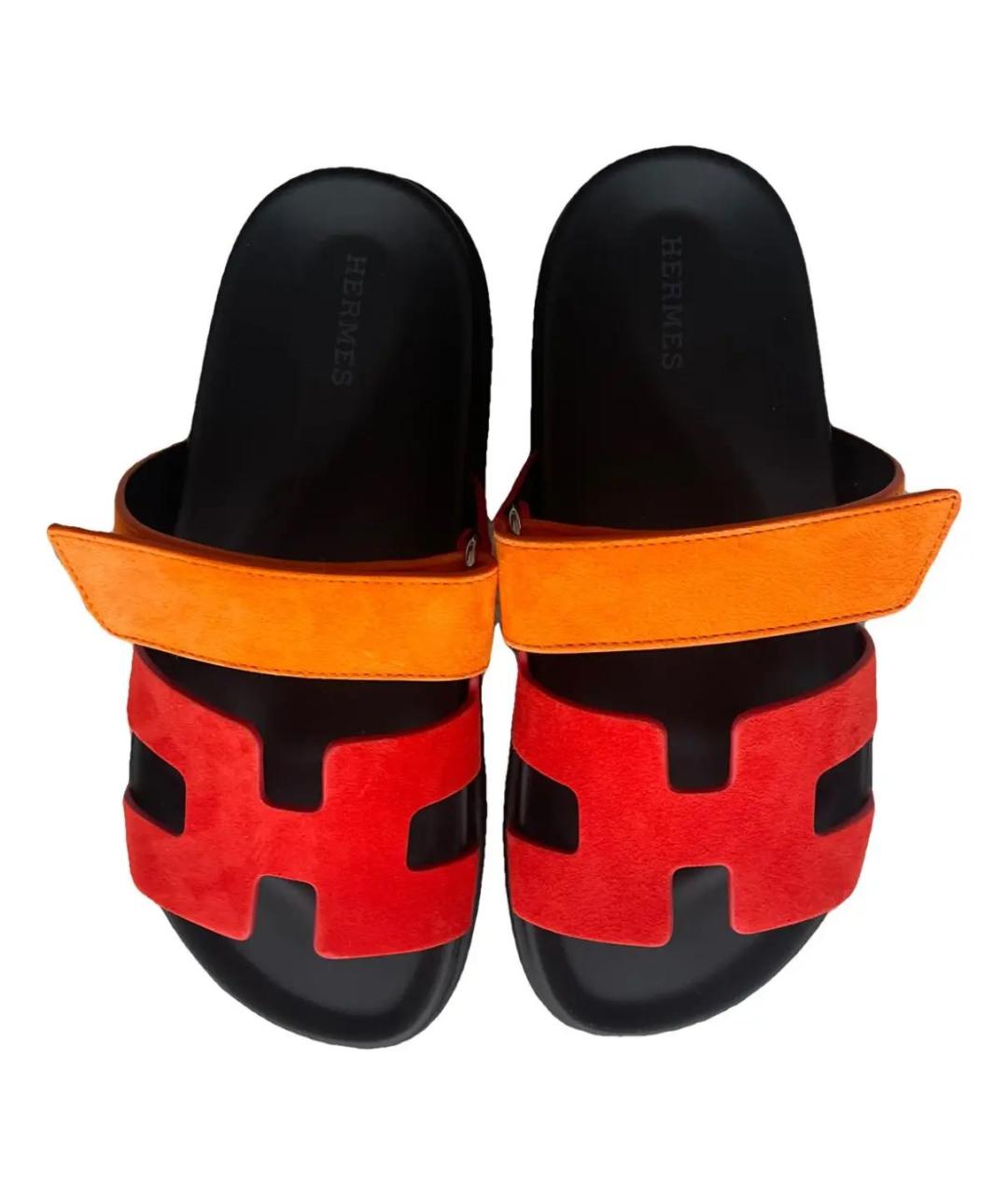 HERMES PRE-OWNED Красные замшевые сандалии, фото 1