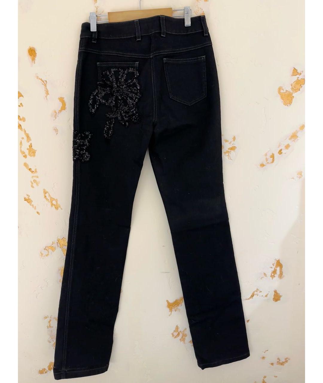 ESCADA Черные хлопко-эластановые прямые джинсы, фото 2