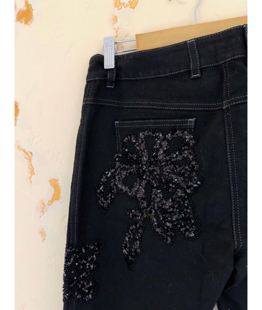 ESCADA Черные хлопко-эластановые прямые джинсы, фото 5