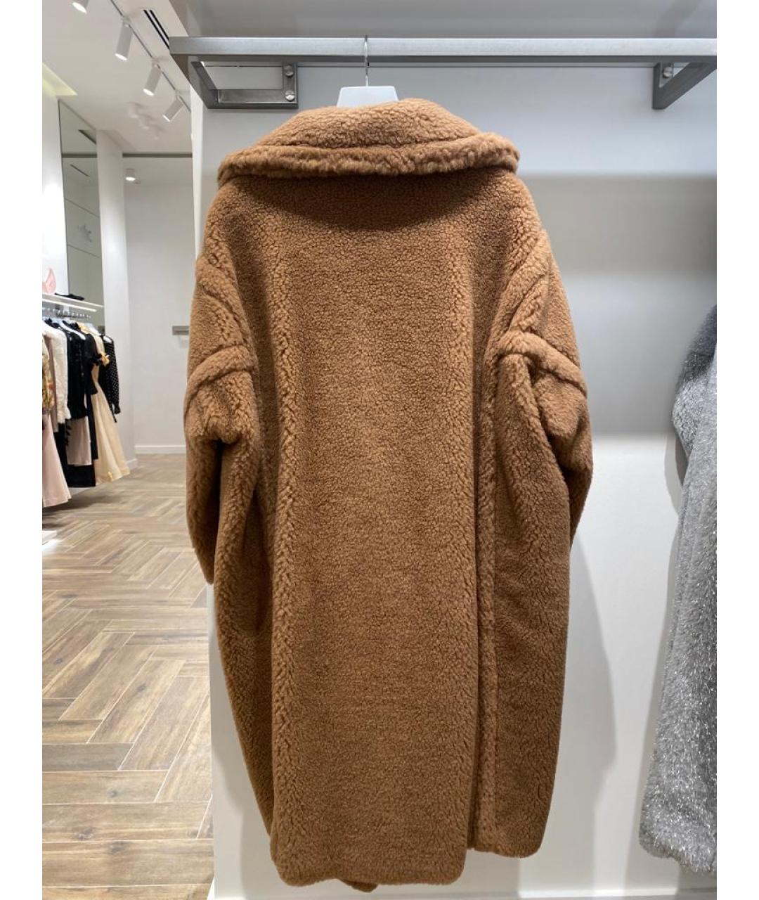 MAX MARA Коричневая шерстяная шуба, фото 2