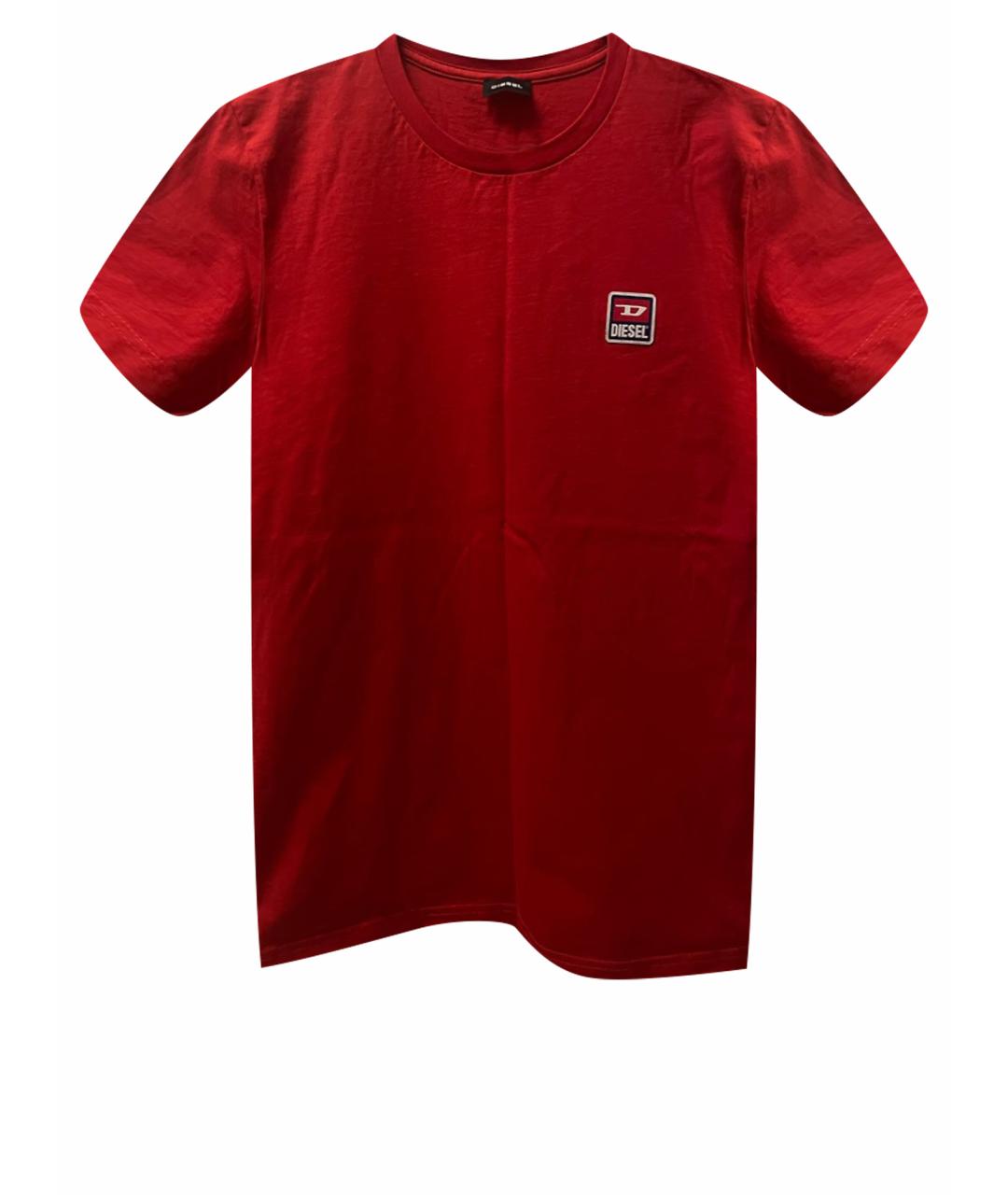 DIESEL Красная хлопковая футболка, фото 1