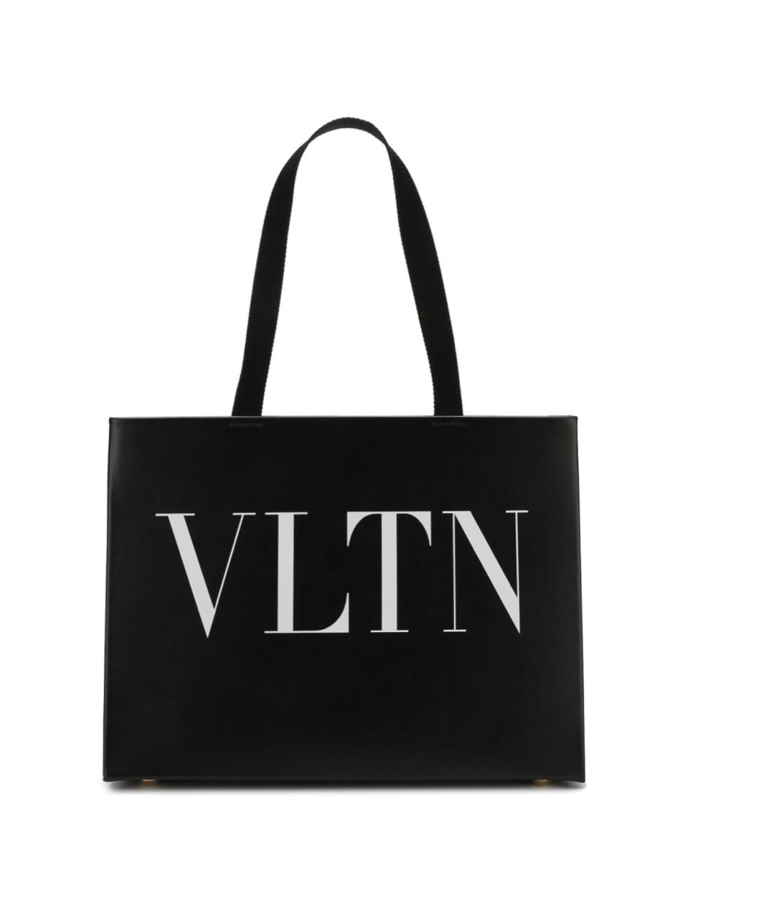 VALENTINO Черная кожаная сумка тоут, фото 1