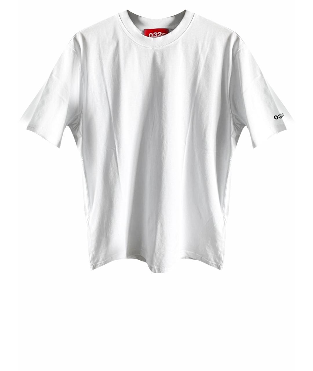 032C Белая хлопковая футболка, фото 1