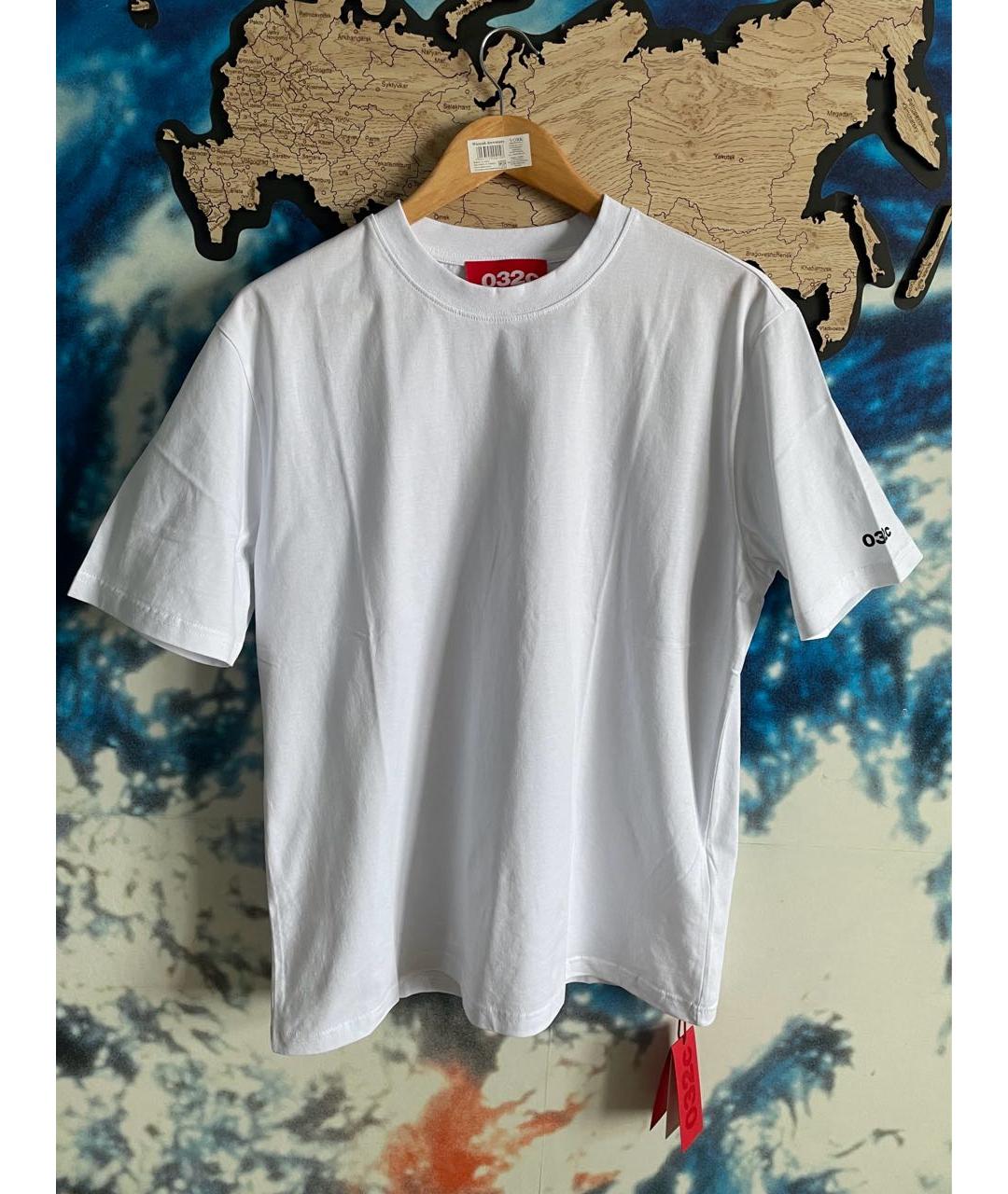 032C Белая хлопковая футболка, фото 5