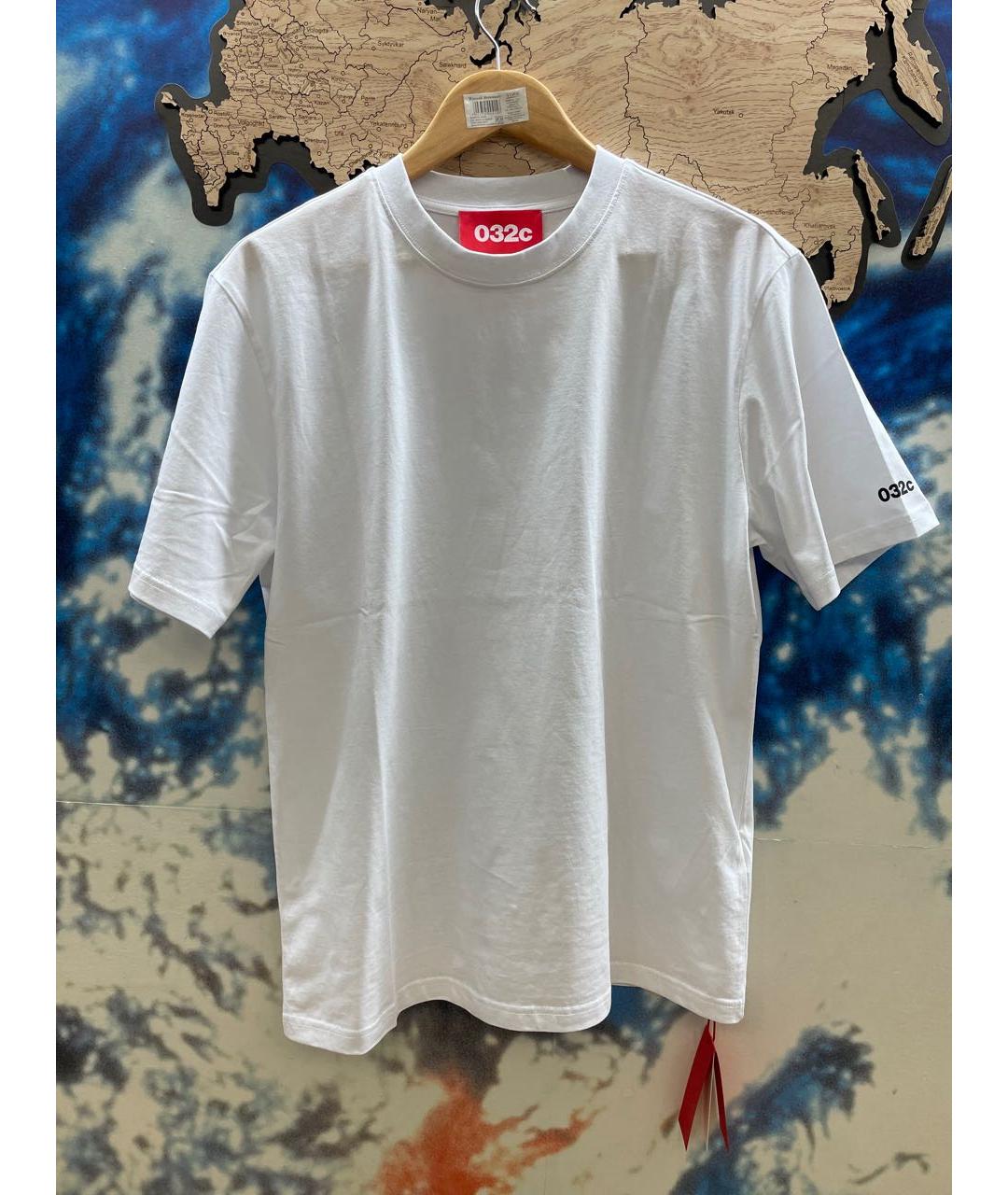 032C Белая хлопковая футболка, фото 2