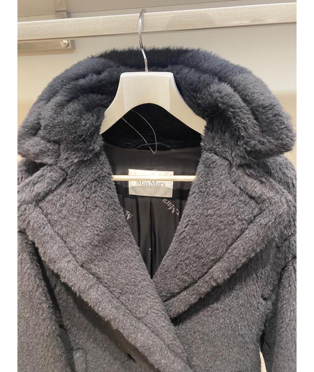 MAX MARA Черная шерстяная шуба, фото 5