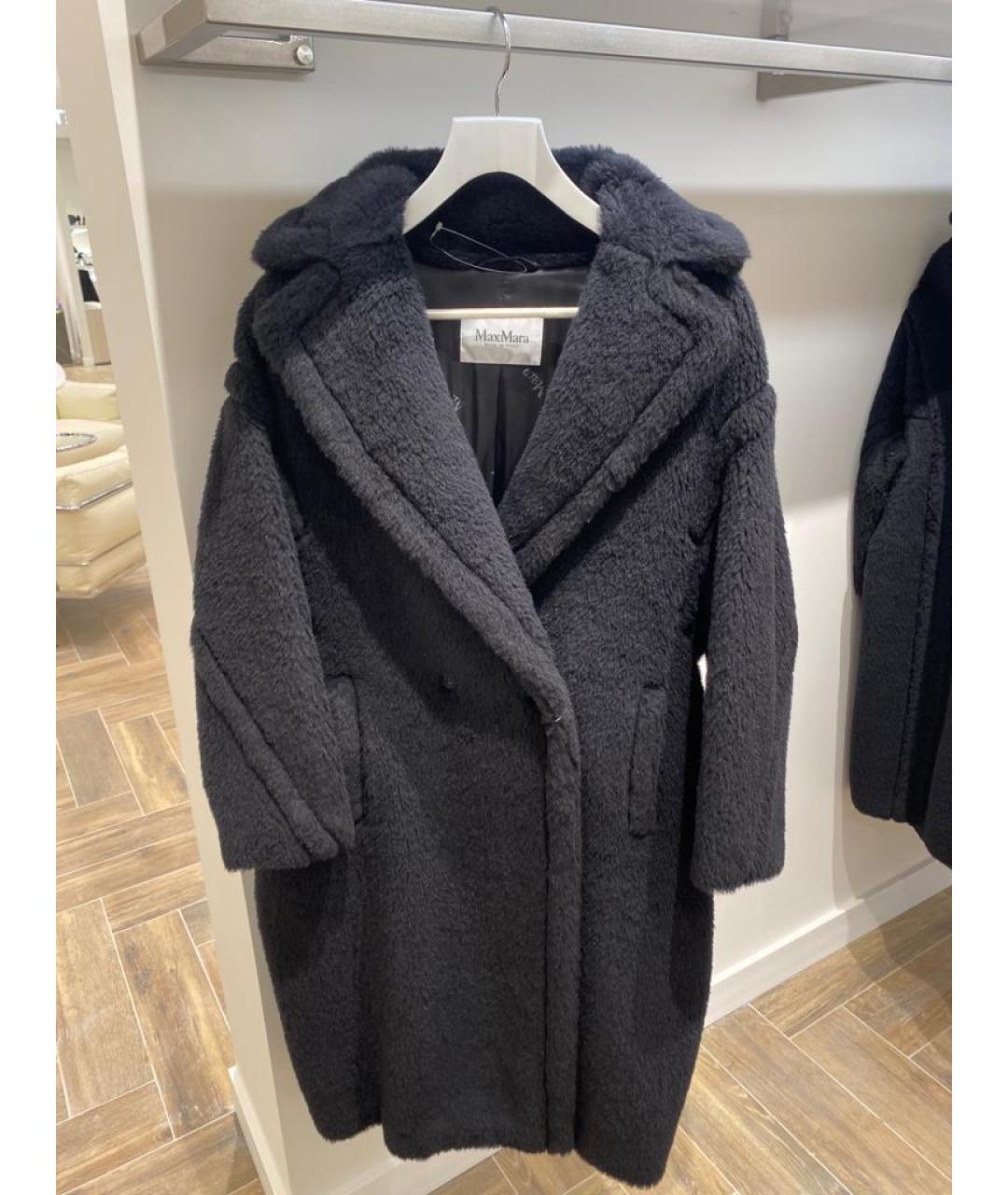 MAX MARA Черная шерстяная шуба, фото 6