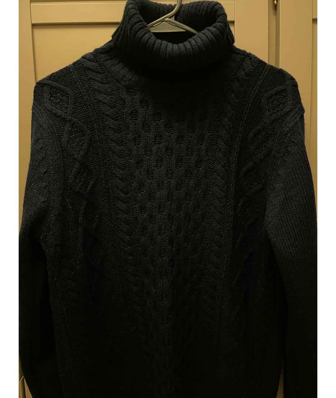 TRUSSARDI JEANS Темно-синий шерстяной джемпер / свитер, фото 2