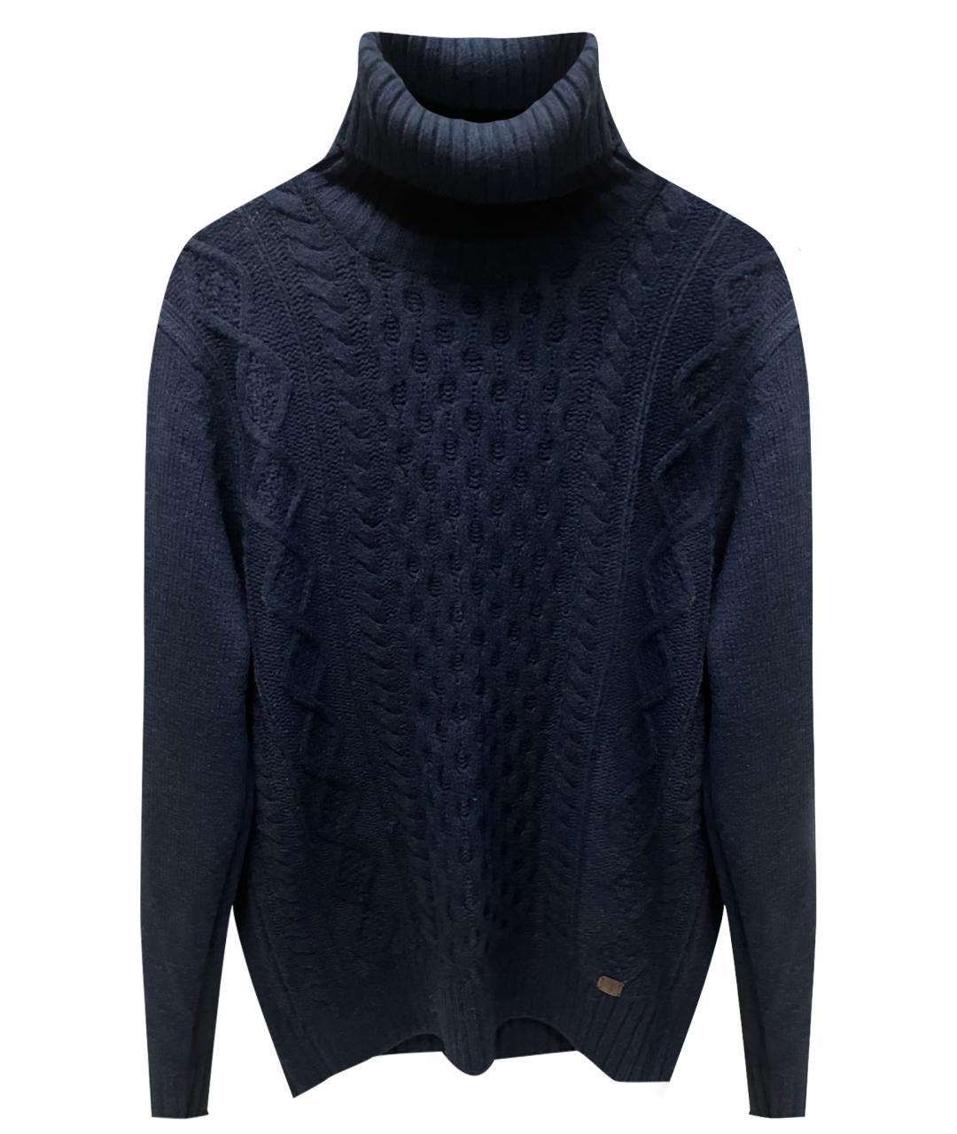 TRUSSARDI JEANS Темно-синий шерстяной джемпер / свитер, фото 6