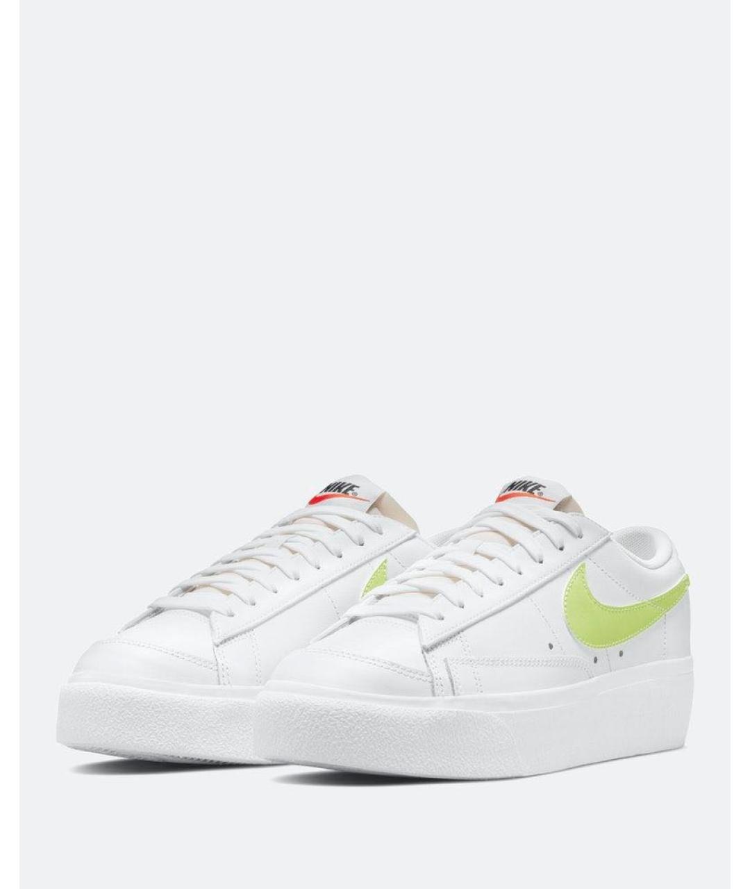 NIKE Белые кеды из искусственной кожи, фото 3