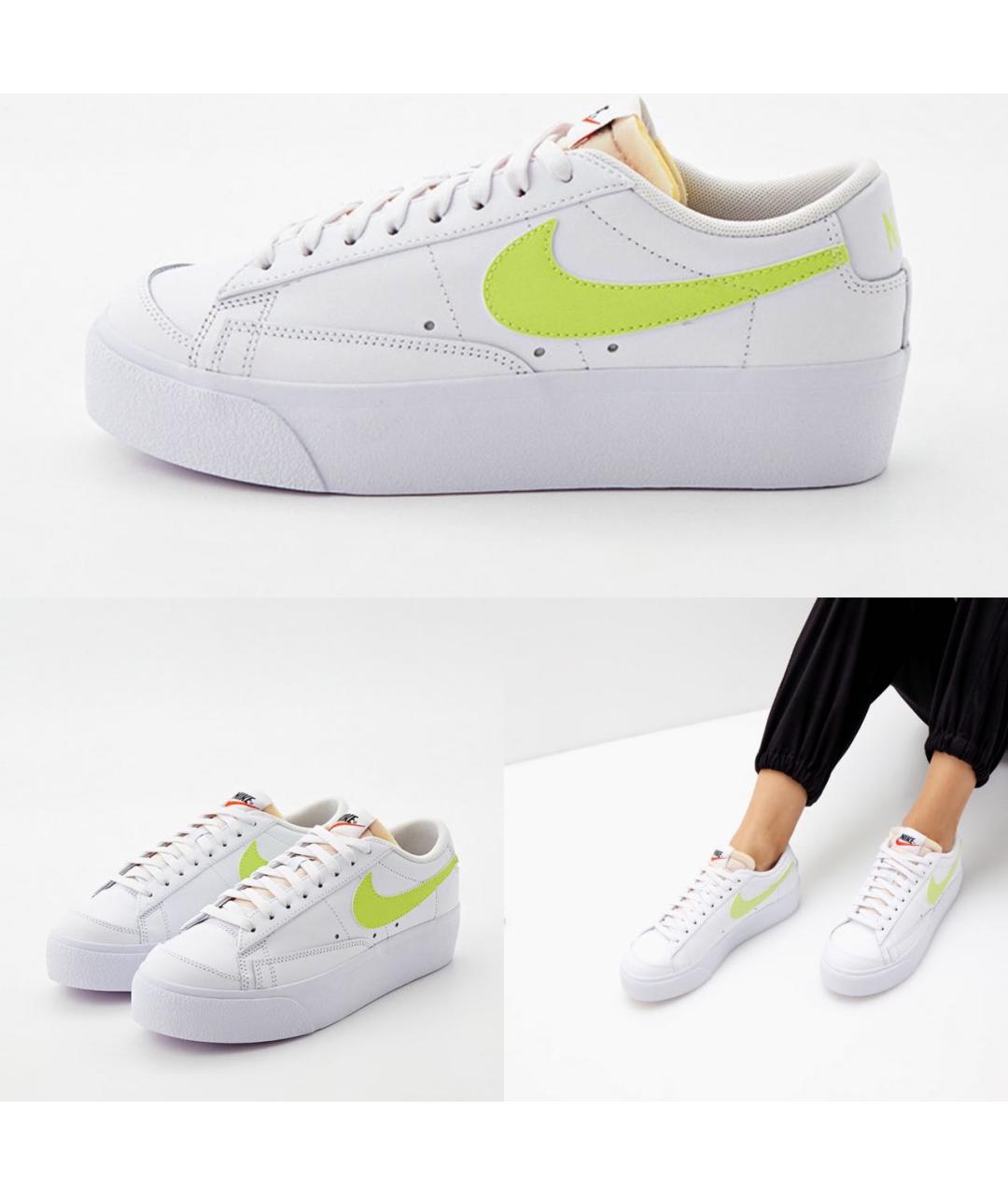 NIKE Белые кеды из искусственной кожи, фото 4