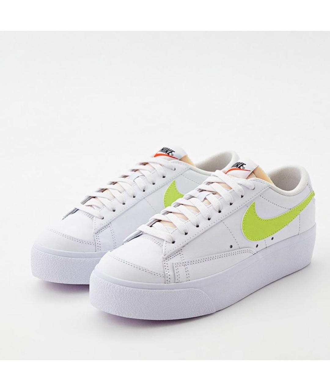 NIKE Белые кеды из искусственной кожи, фото 2