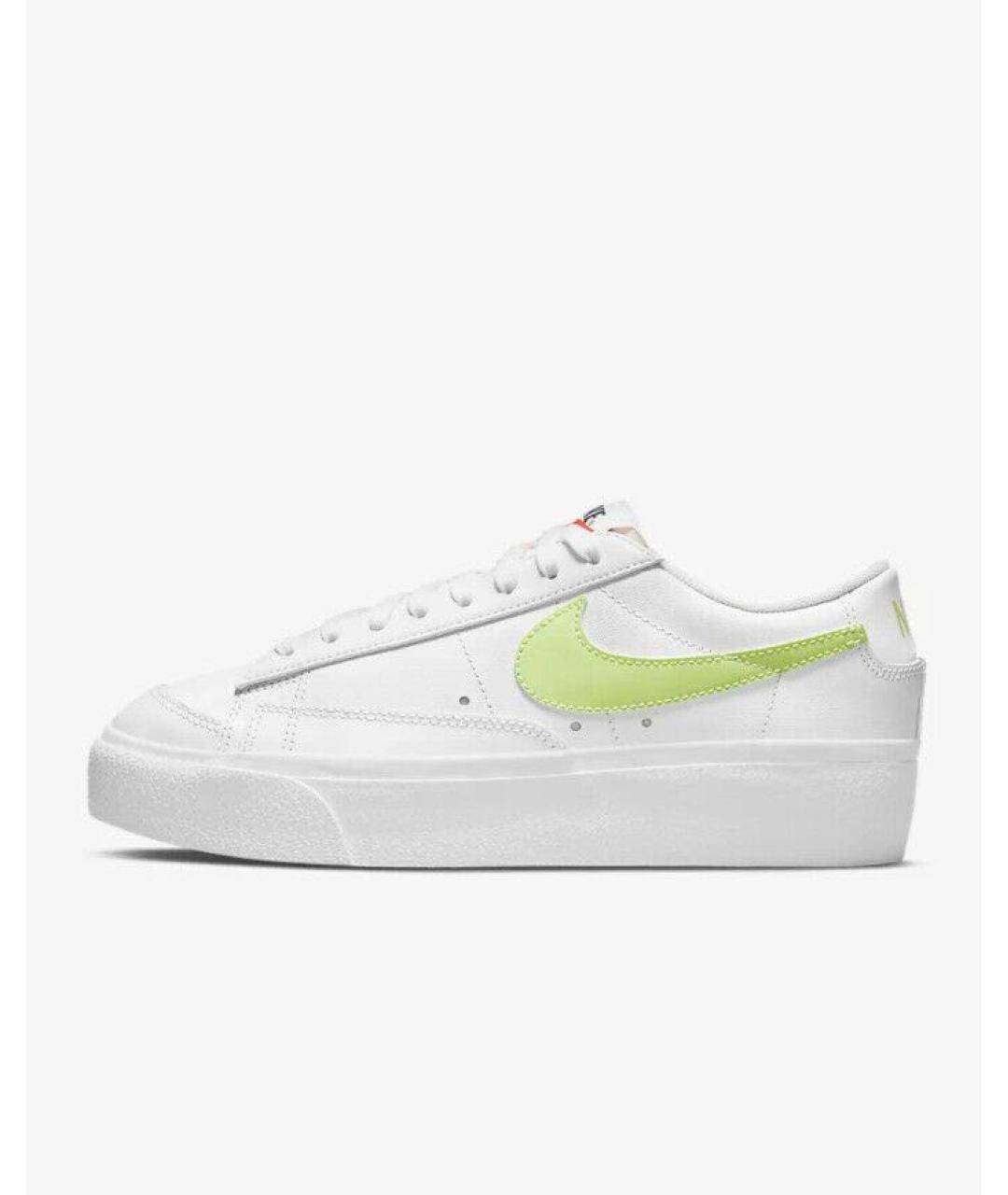 NIKE Белые кеды из искусственной кожи, фото 5