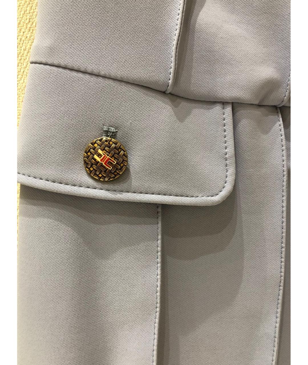 ELISABETTA FRANCHI Голубое полиэстеровое повседневное платье, фото 5