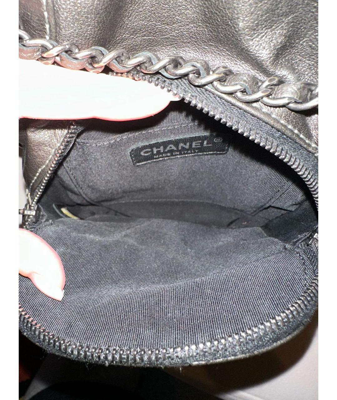 CHANEL PRE-OWNED Серый кожаный рюкзак, фото 5