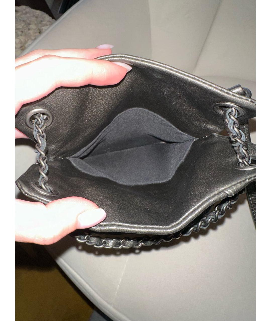 CHANEL PRE-OWNED Серый кожаный рюкзак, фото 6