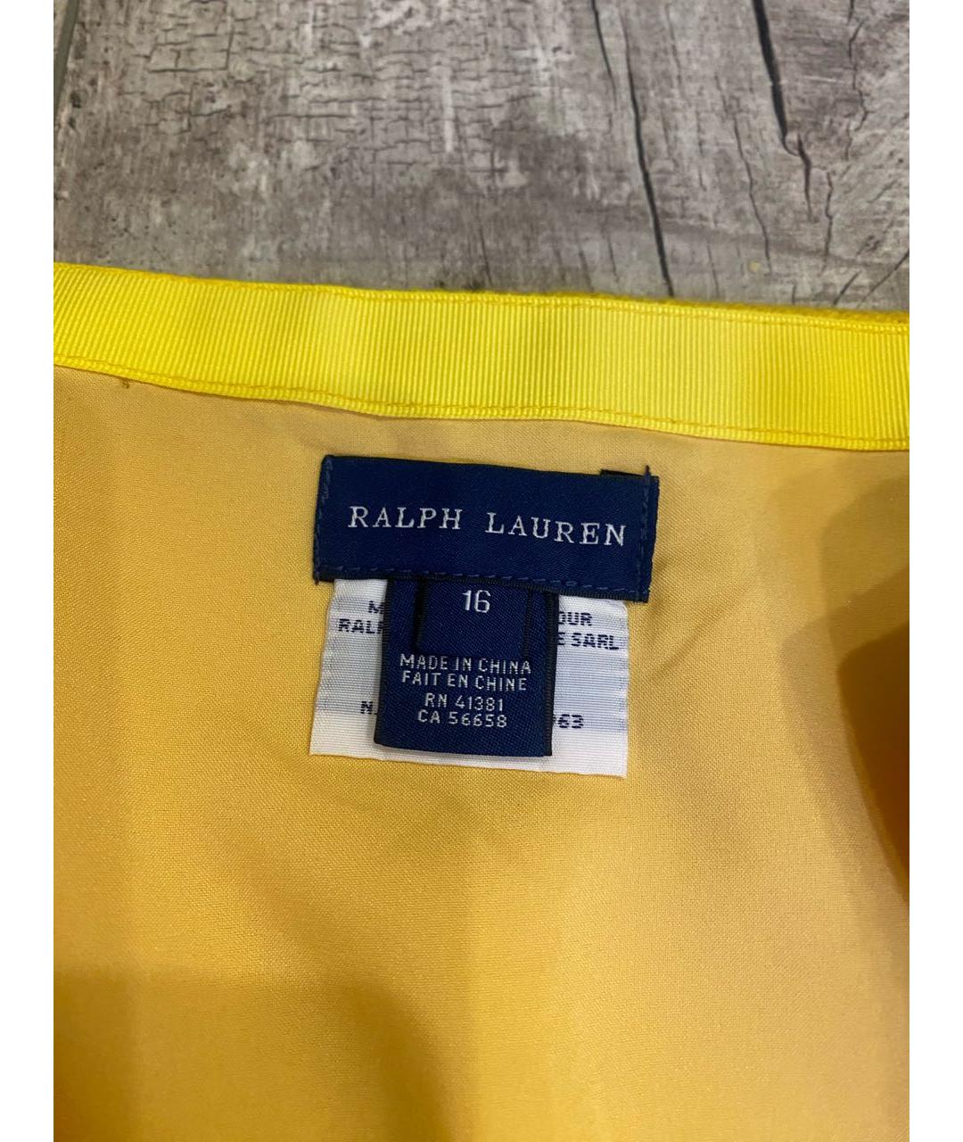 RALPH LAUREN Желтая юбка мини, фото 4