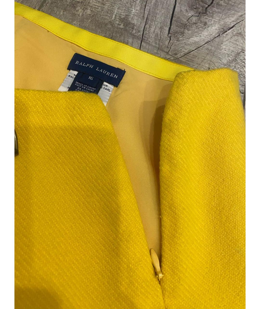 RALPH LAUREN Желтая юбка мини, фото 3