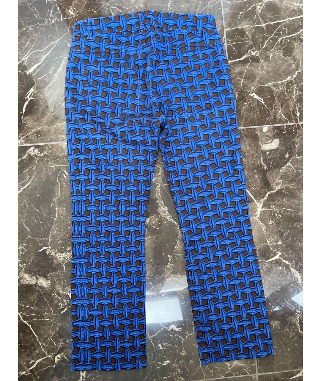 LOUIS VUITTON Синий хлопко-эластановый костюм с брюками, фото 5
