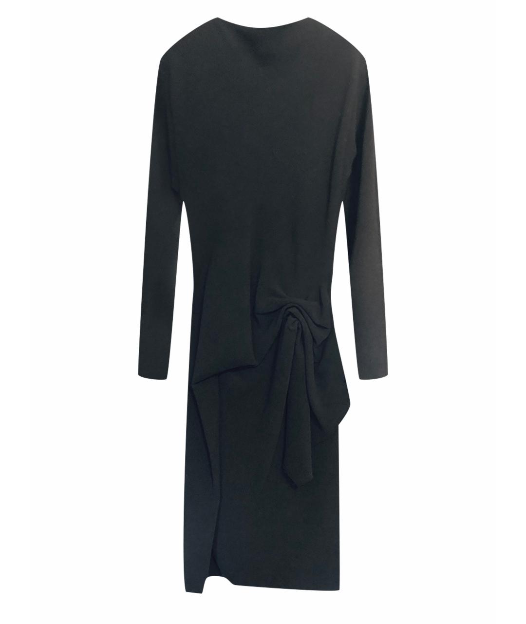LANVIN Черное шерстяное вечернее платье, фото 1
