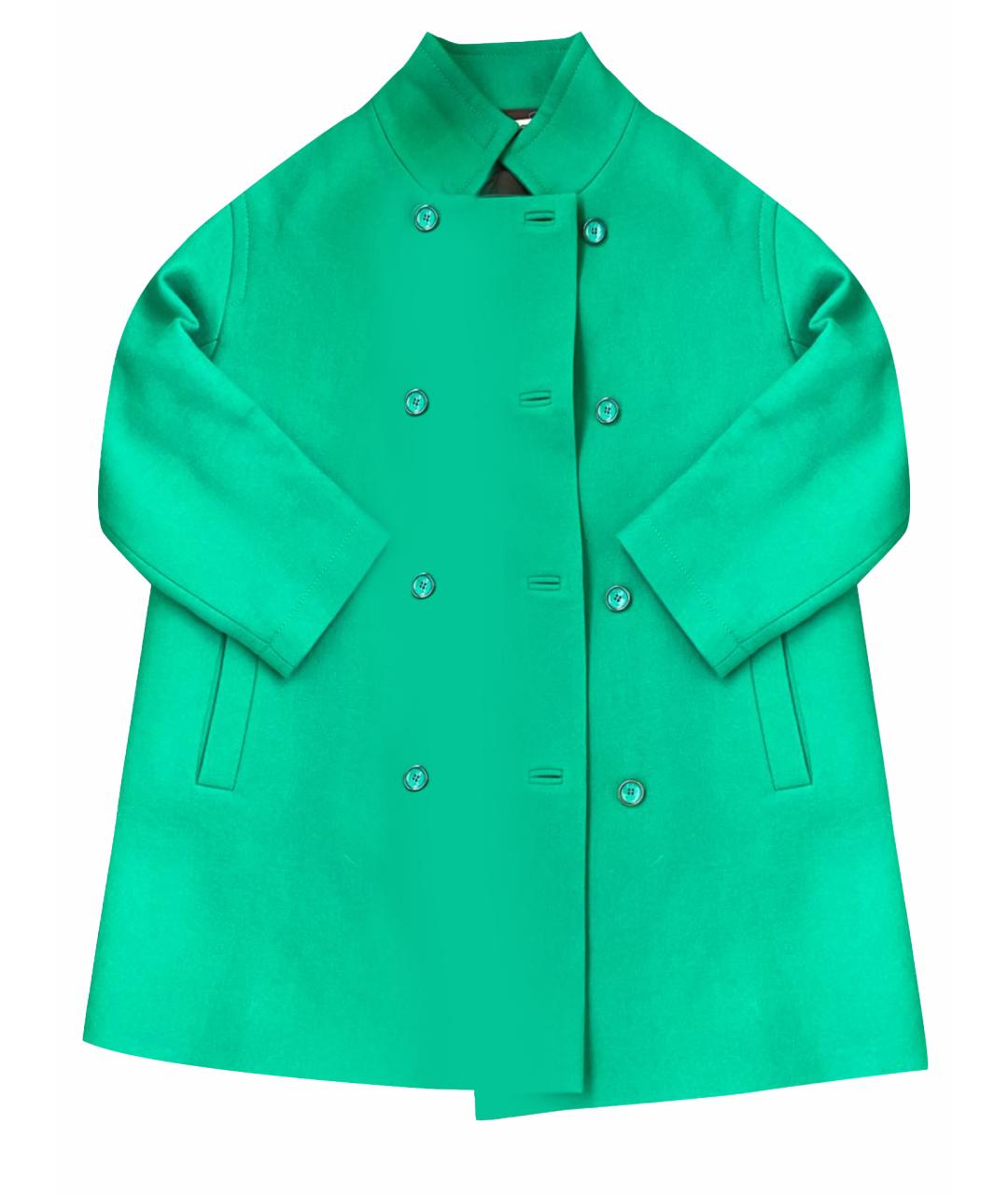 BALENCIAGA Зеленые шерстяное пальто, фото 1