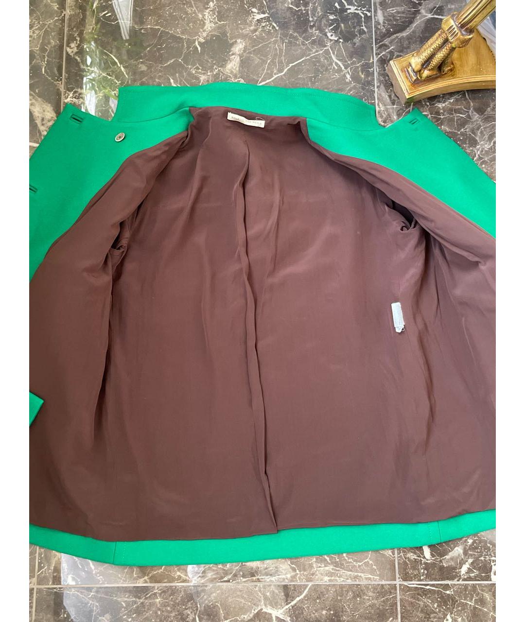 BALENCIAGA Зеленые шерстяное пальто, фото 5