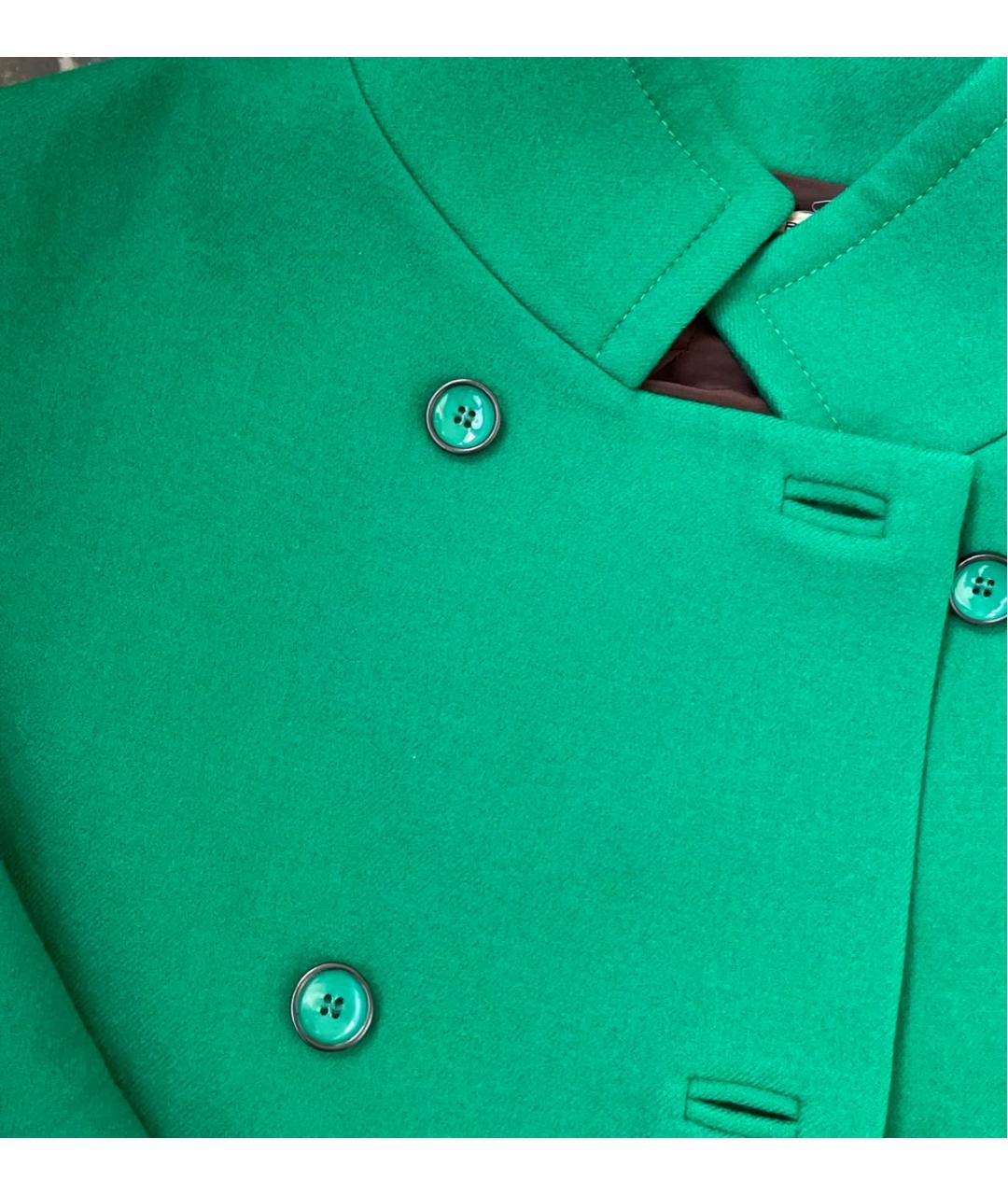 BALENCIAGA Зеленые шерстяное пальто, фото 4