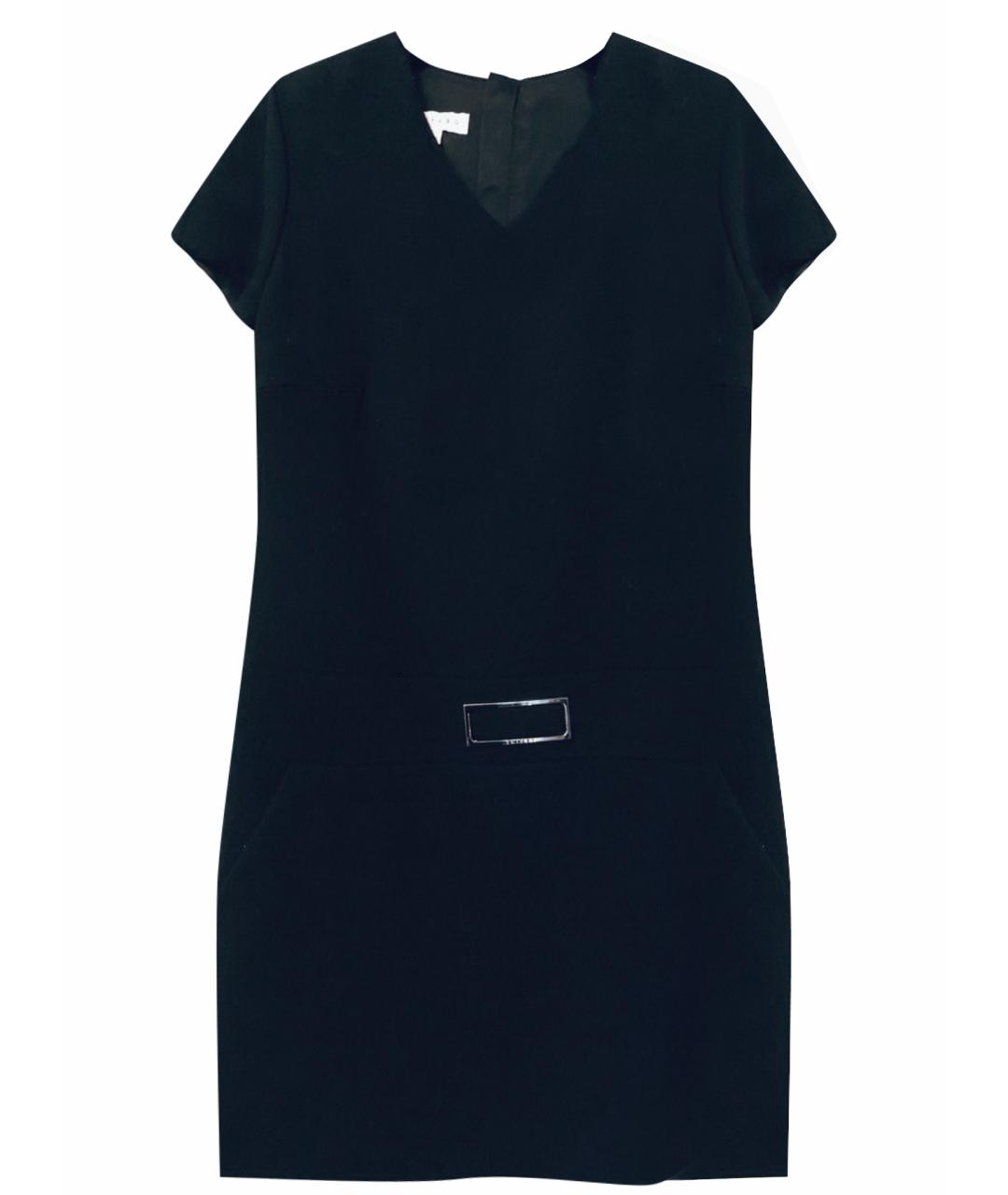 CELINE Черное шерстяное коктейльное платье, фото 1
