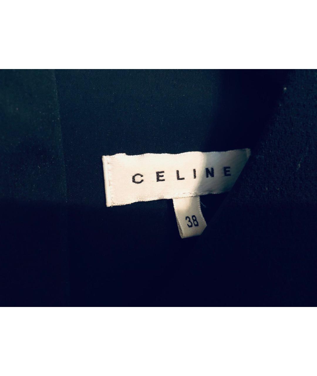 CELINE PRE-OWNED Черное шерстяное коктейльное платье, фото 8