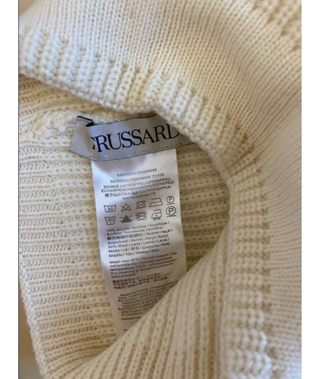 TRUSSARDI Бежевая шапка, фото 6