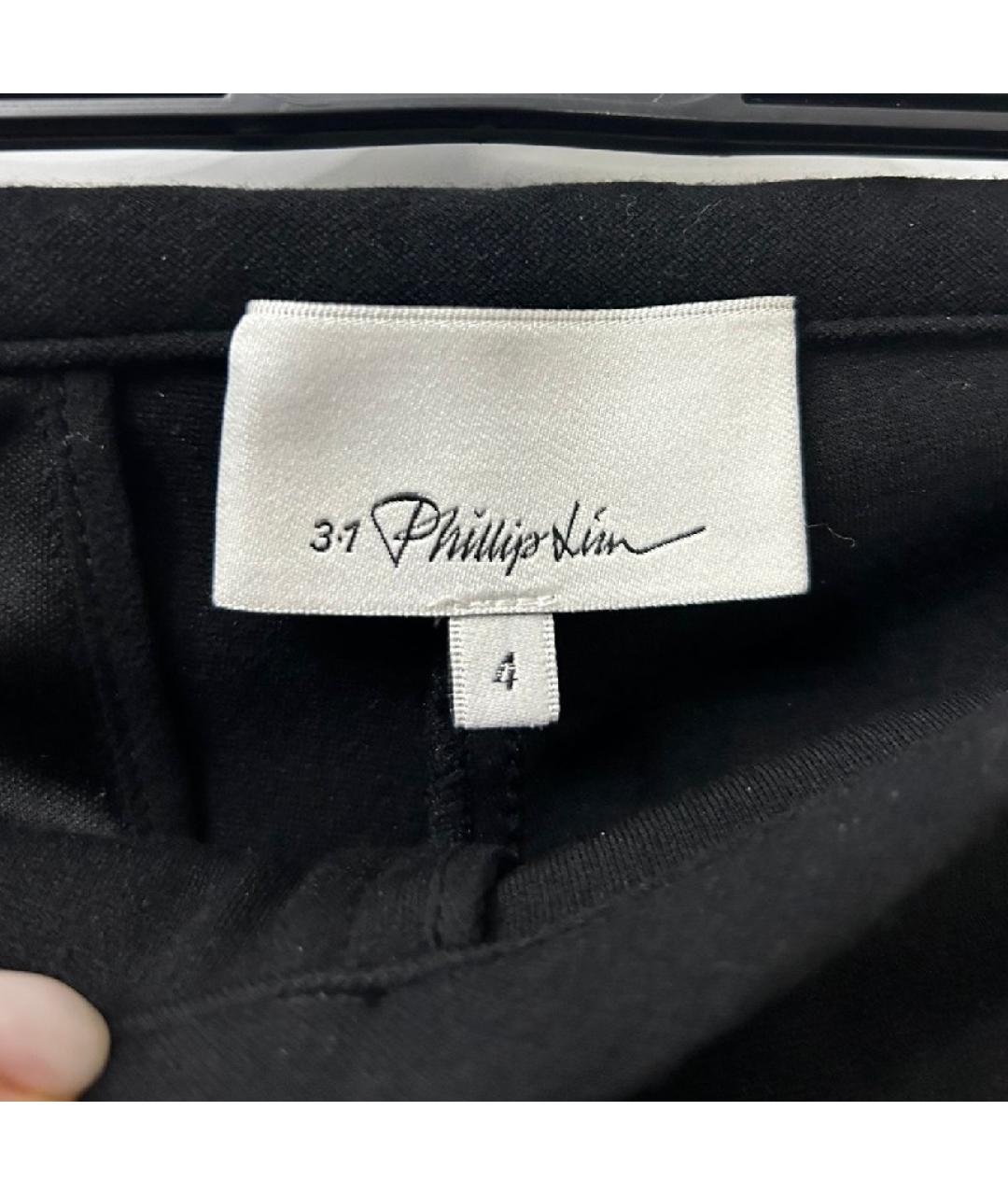 3.1 PHILLIP LIM Черные прямые брюки, фото 8