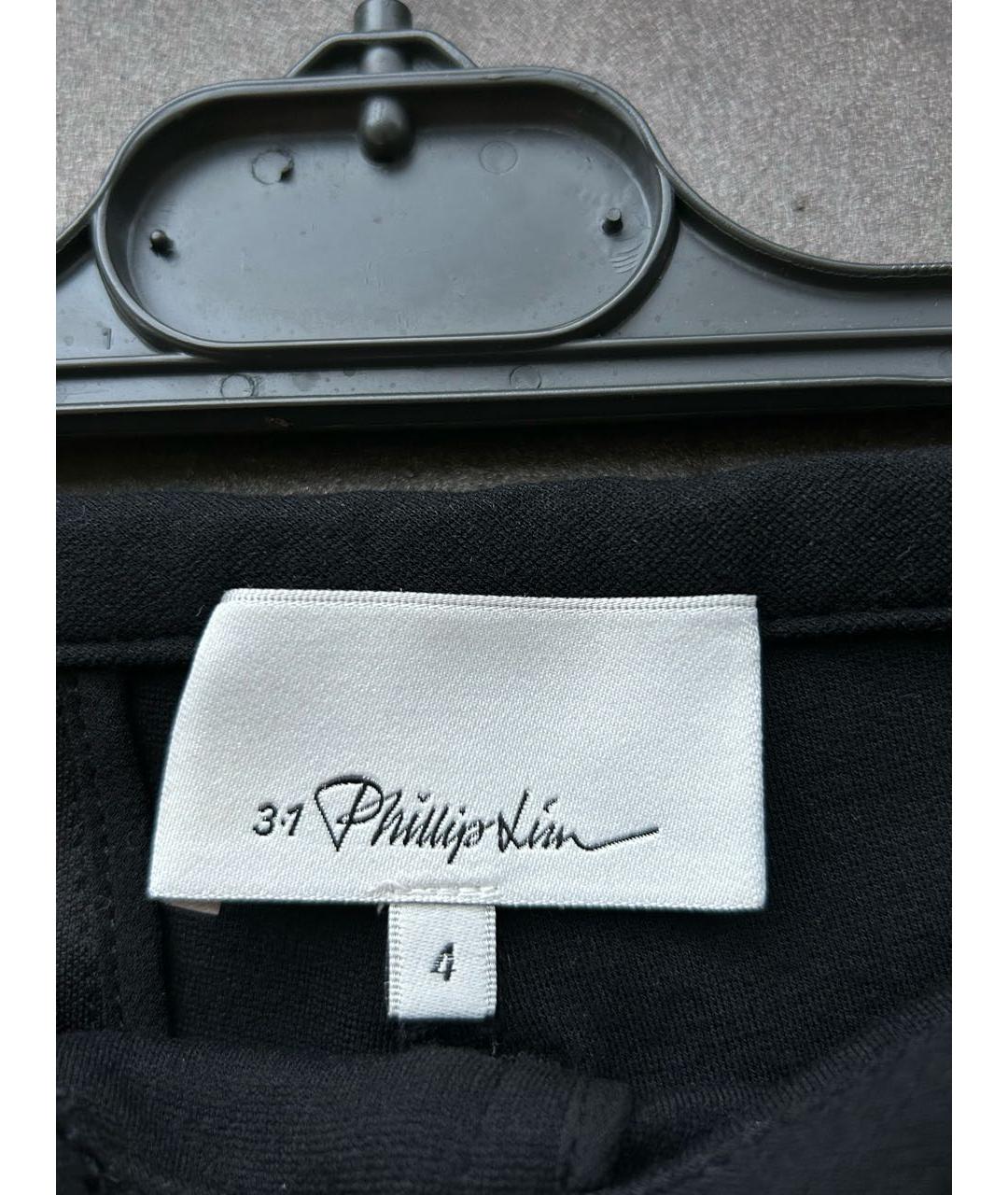 3.1 PHILLIP LIM Черные прямые брюки, фото 3